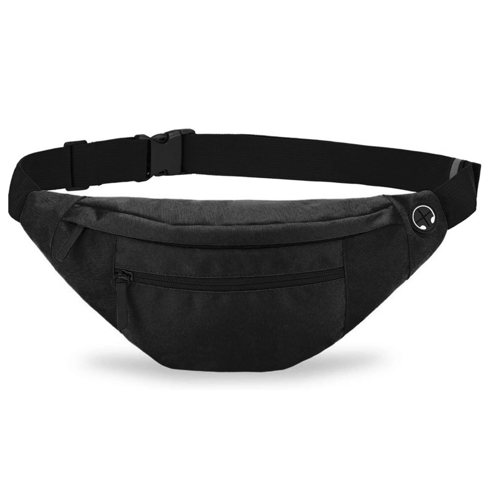 Sports Fanny Pack, Adjustable Waist Bag Zipped Crossbody Bag