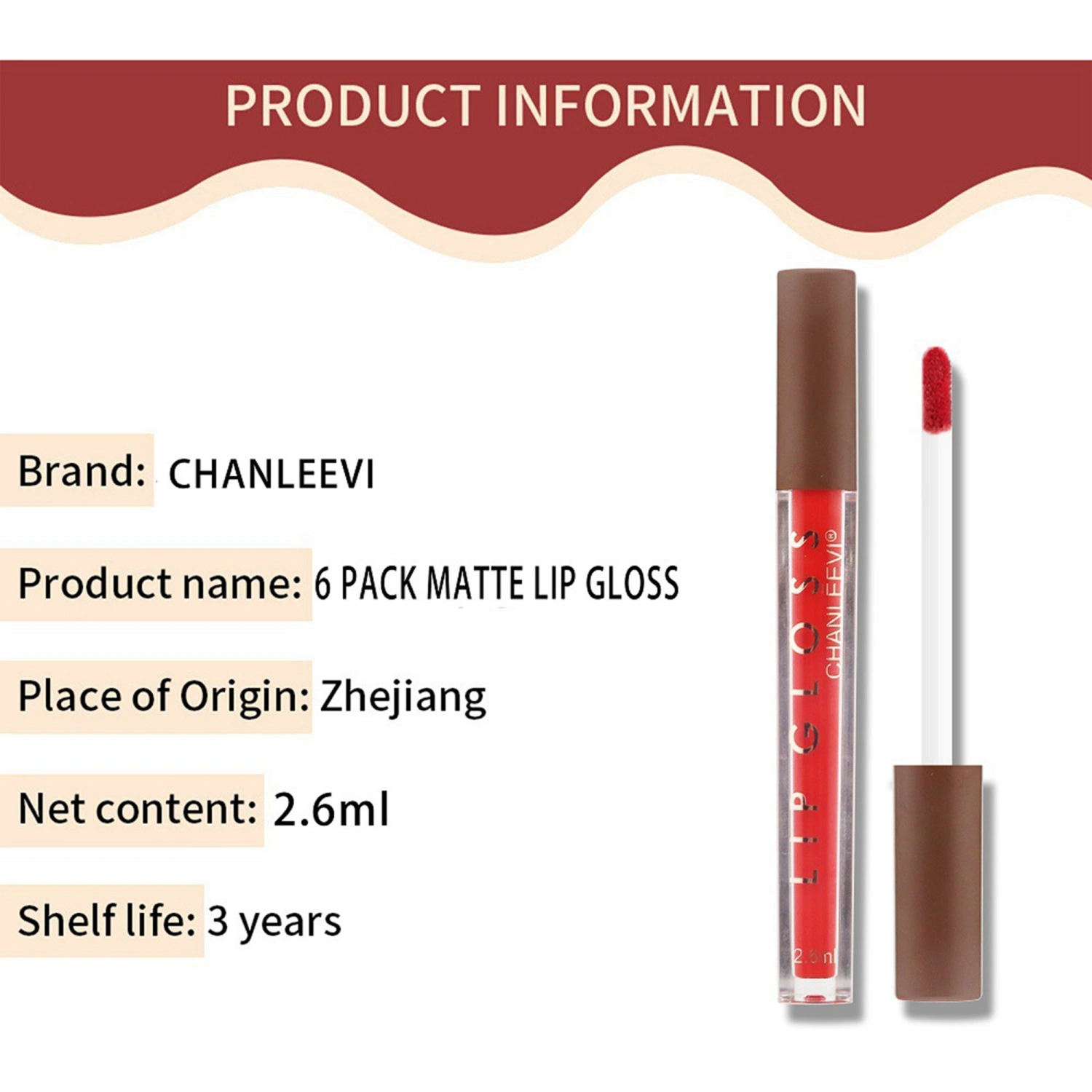 6Pcs Matte Lip Gloss Set Lipstick Long Lasting Matte Lip Stick