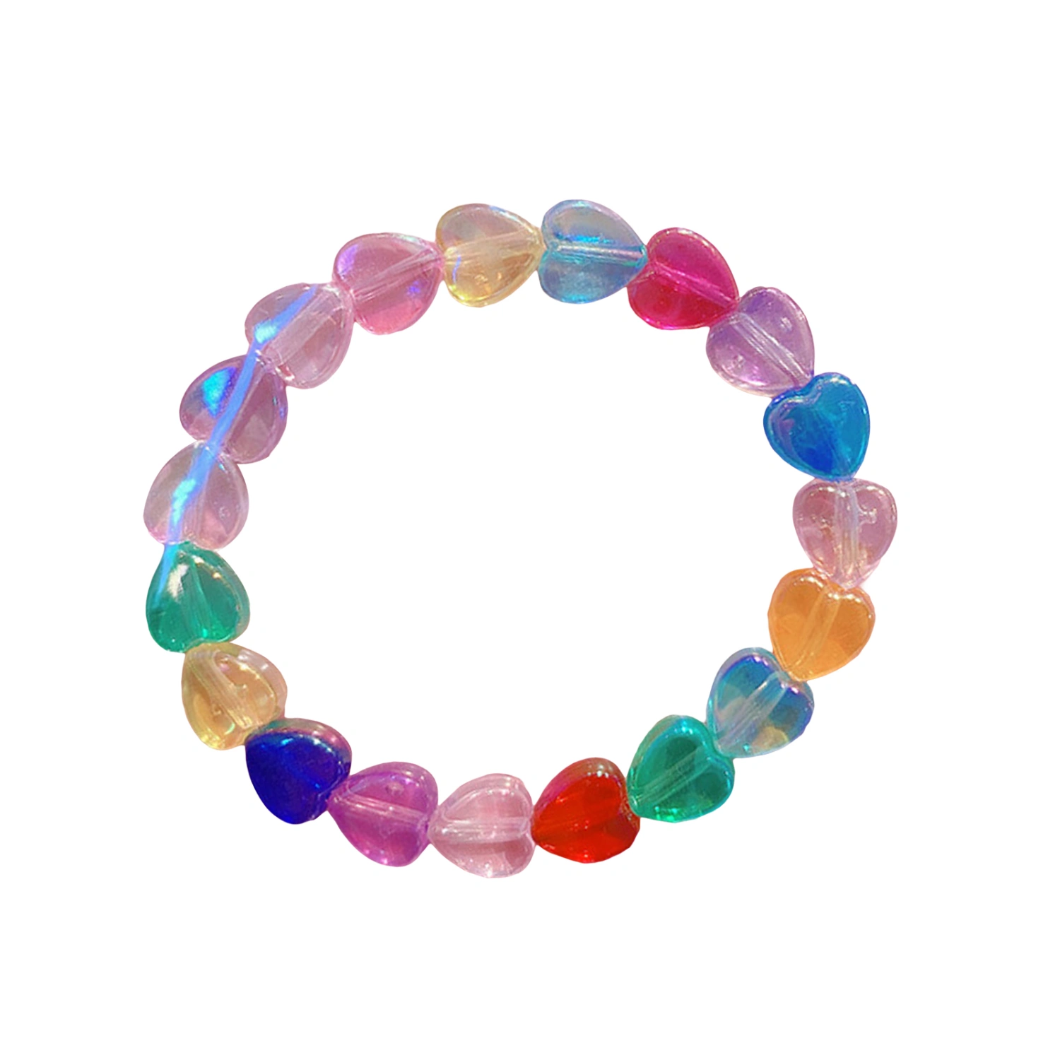 Kids Girl Bracelet Colorful Beaded Bracelet Flower Heart Jewelry Gift