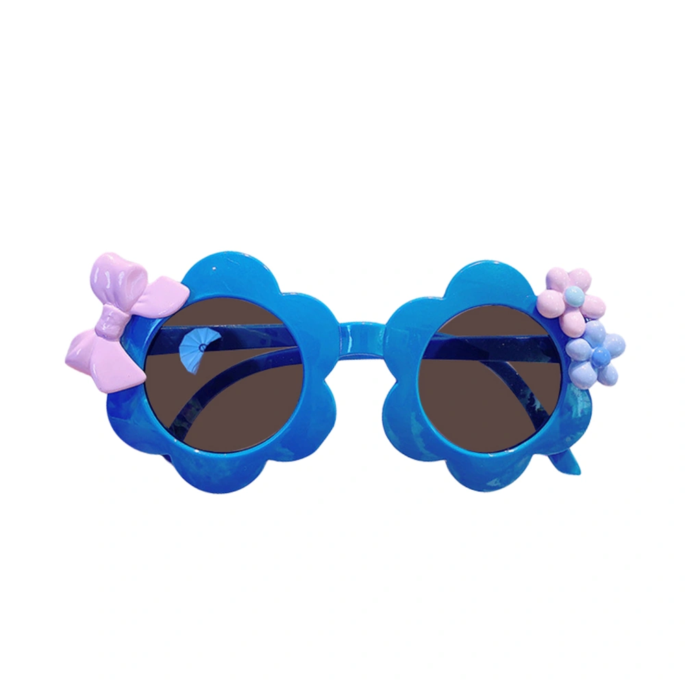 Girls Sunglasses Cute Bowknot Flower Personalized Anti-UV Glasses