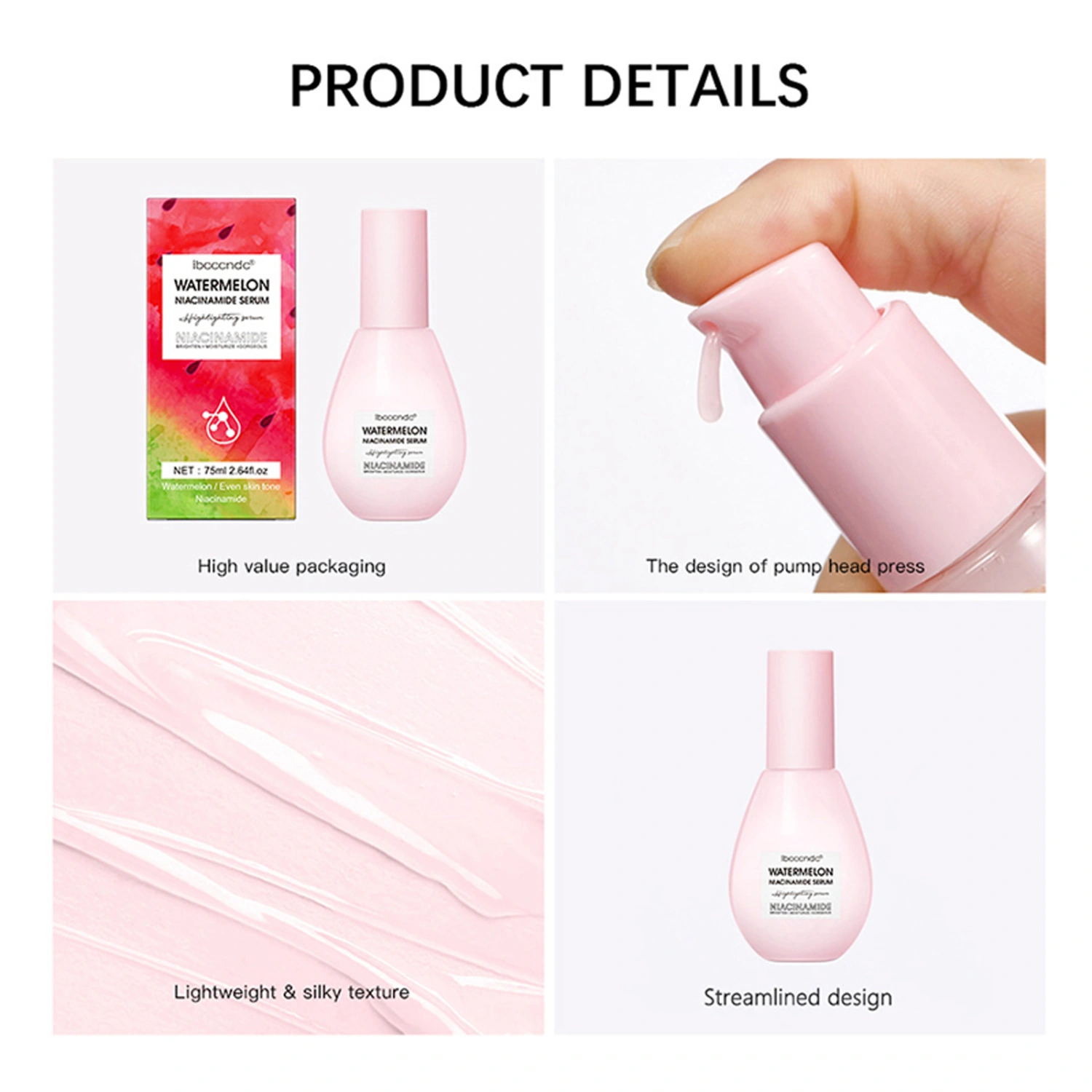 Watermelon Niacinamide Facial Oil Hydrating Brightening Essential Oil 