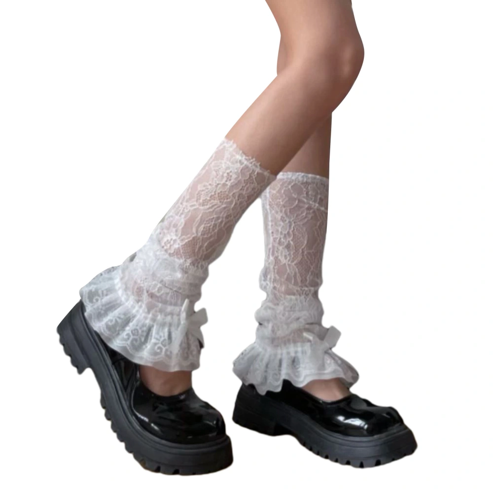 Women's Lace Leg Warmers Ruffle Socks Boot Toppers Lolita Accessory