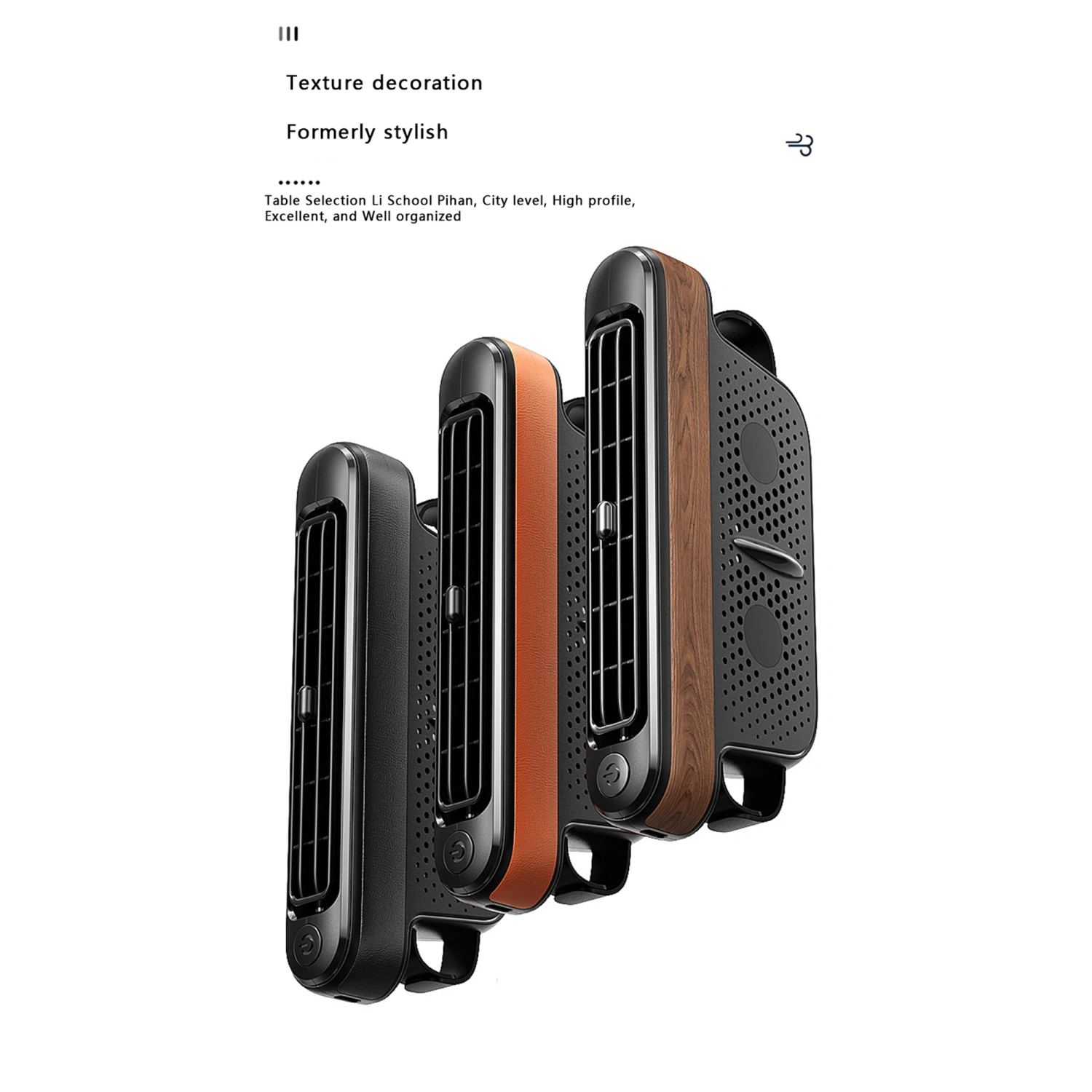 Portable Car Fans Electric Air Fans 3-Speed Adjustable Car Seat Fans