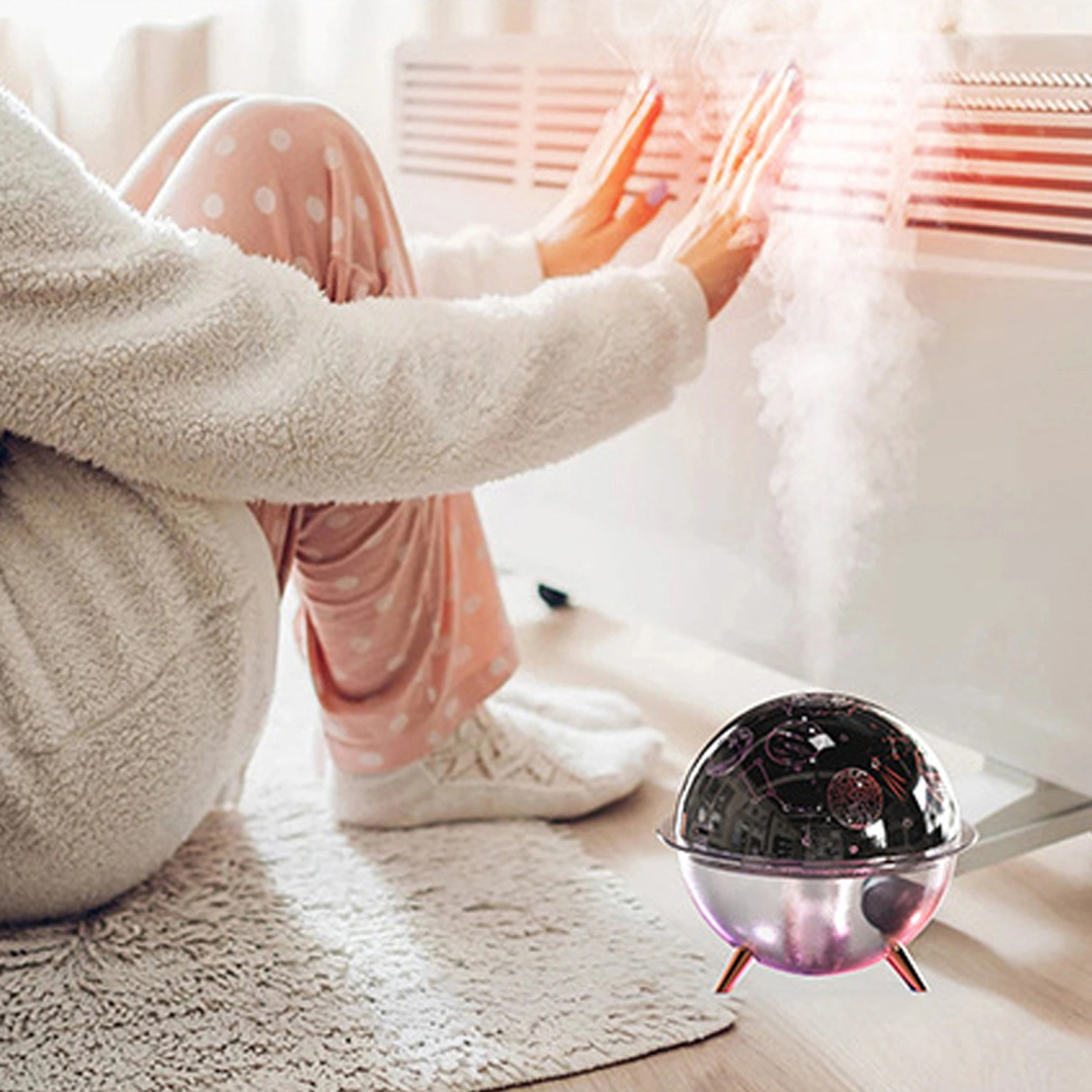 Starry Universe Projection Night Light Cool Mist Humidifiers USB Lamp