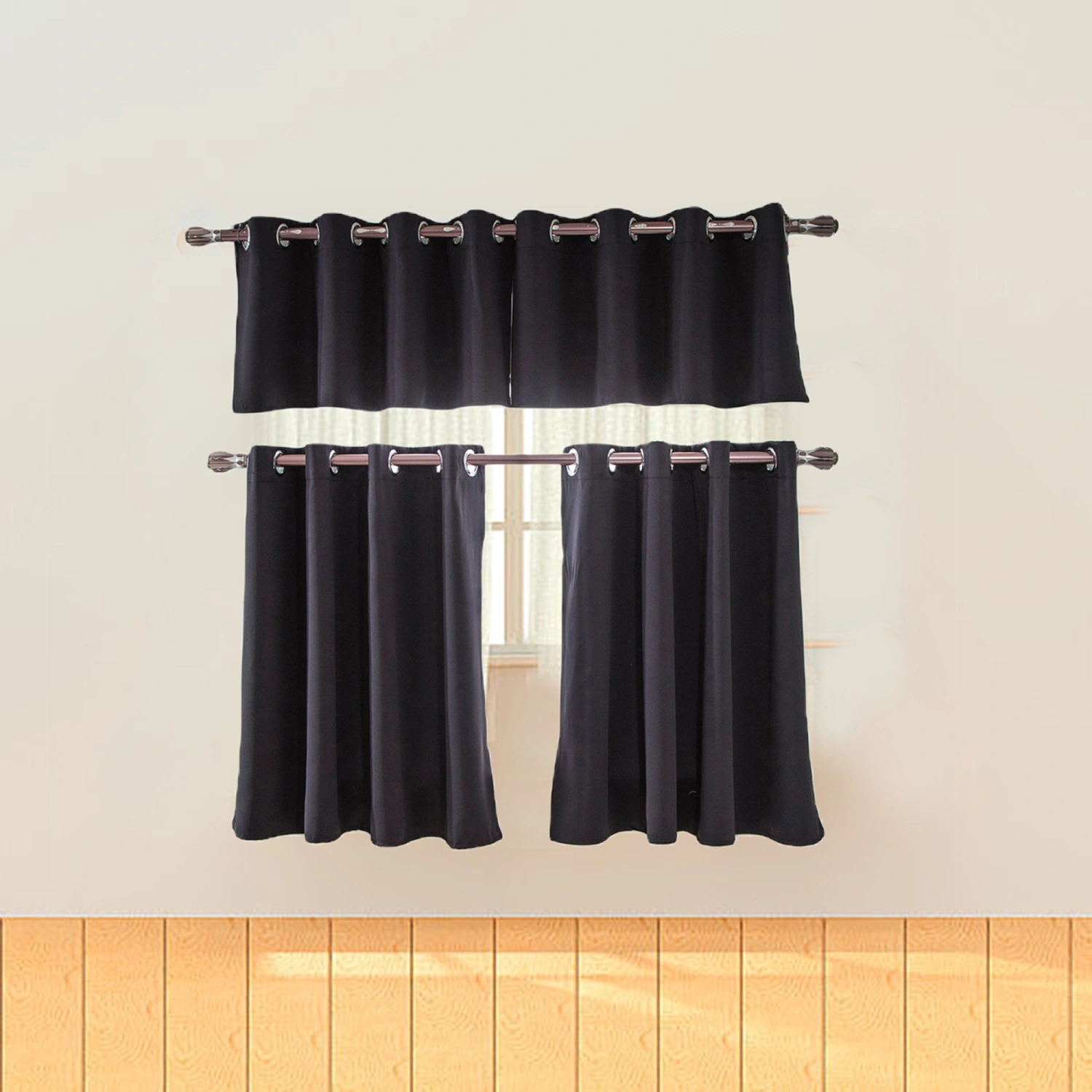 Short Curtain for Windows Kitchen Living Room Half Length Cafe Curtain