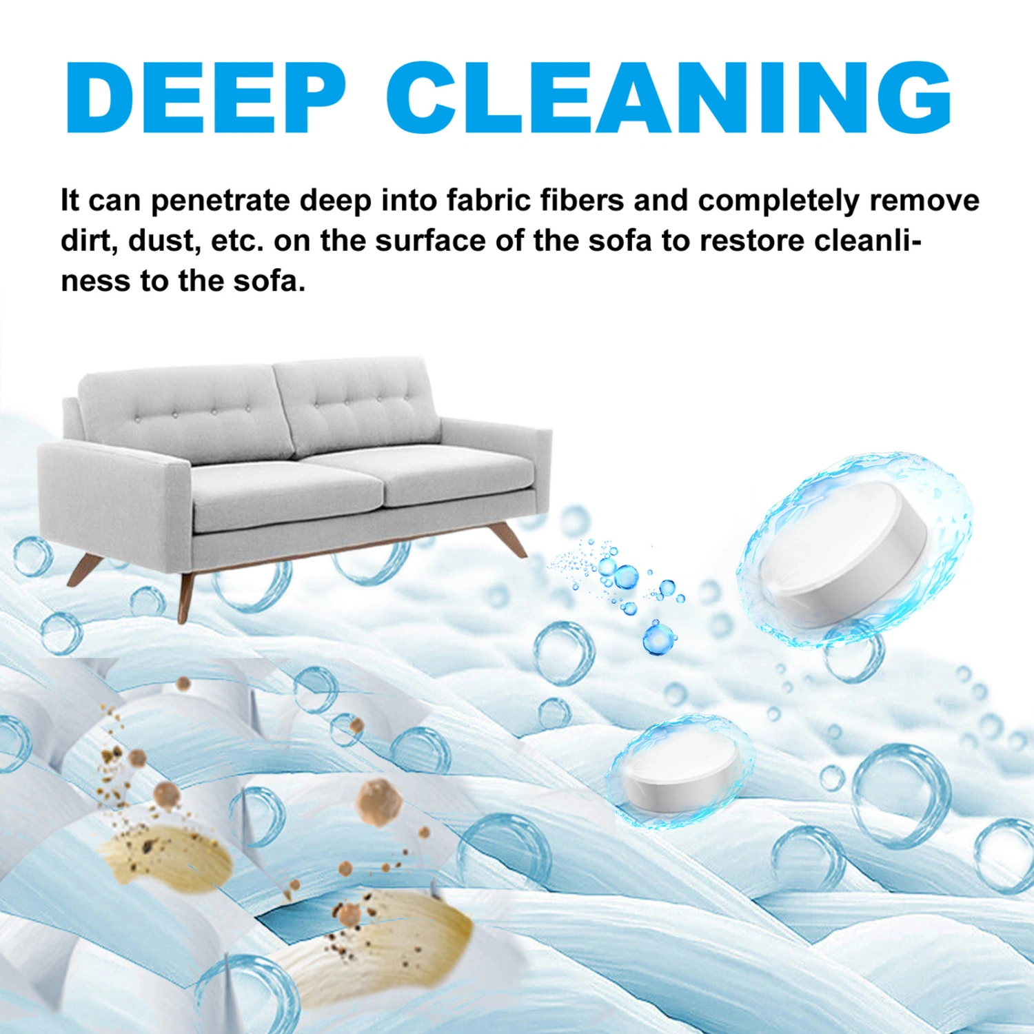 Fabric Cleaner, Stain Remove Scented Cleaning Tablet for Sofa Carpet