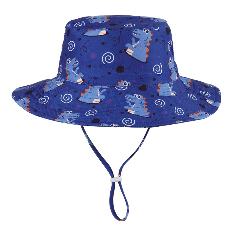 Boys Girls Bucket Hat Dinosaur/Flamingo Print Wide Brim Bucket Cap