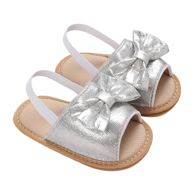 Baby Girl Summer Sandals Breathable Soft Open Toe Shoes with 3D Bow 