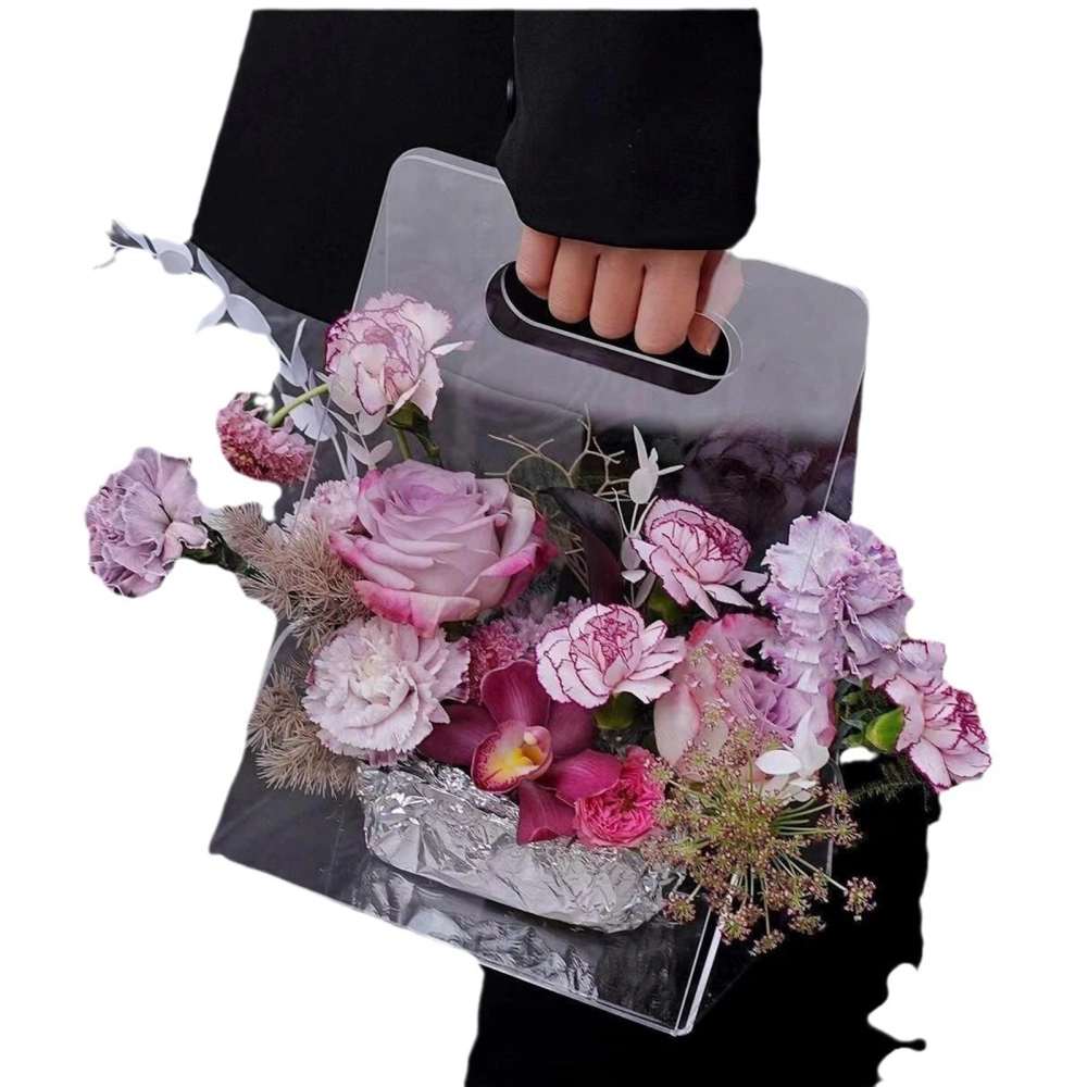 Acrylic Hand-held Vase,High-end Transparent Flower Box Centerpiece 