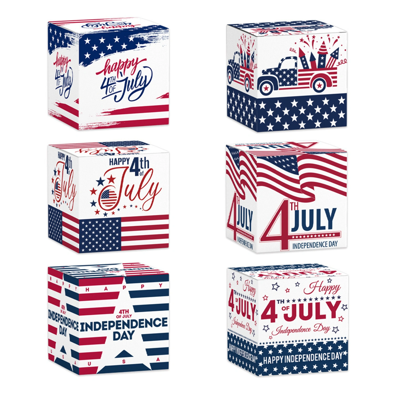Patriotic Candy Boxes Cute 4th of July Treat Boxes Party Favors