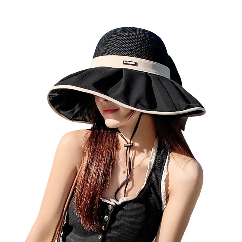 Women Bucket Hat Fashion Bowknot Wide Brim Spring Basin Hats