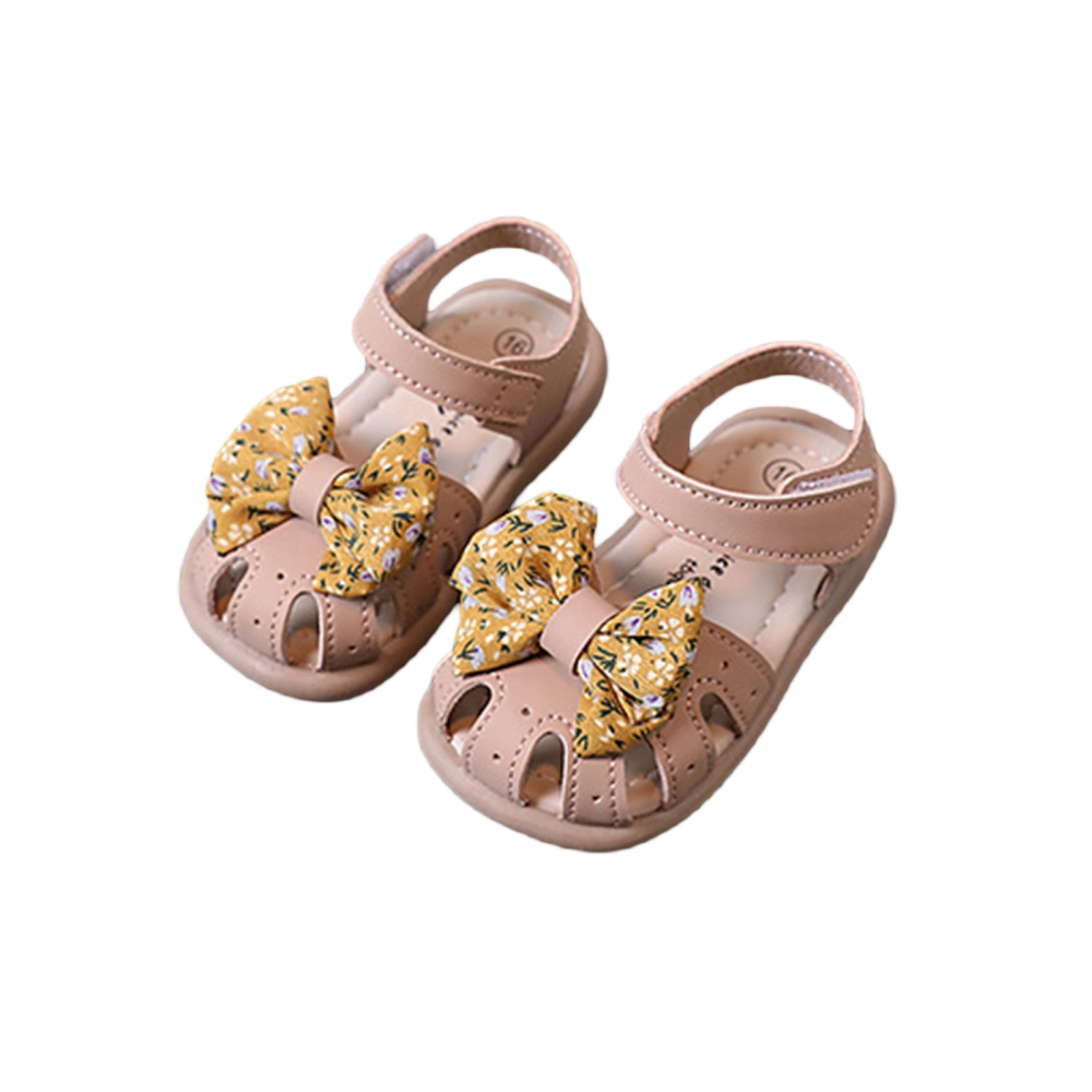 Baby Girl Summer Sandals Artificial Leather Bow Soft Hollow Shoes 