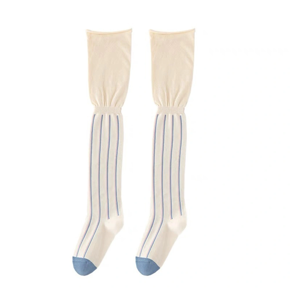 Women Thigh High Socks Vertical Stripe Print Stockings over Knee Socks