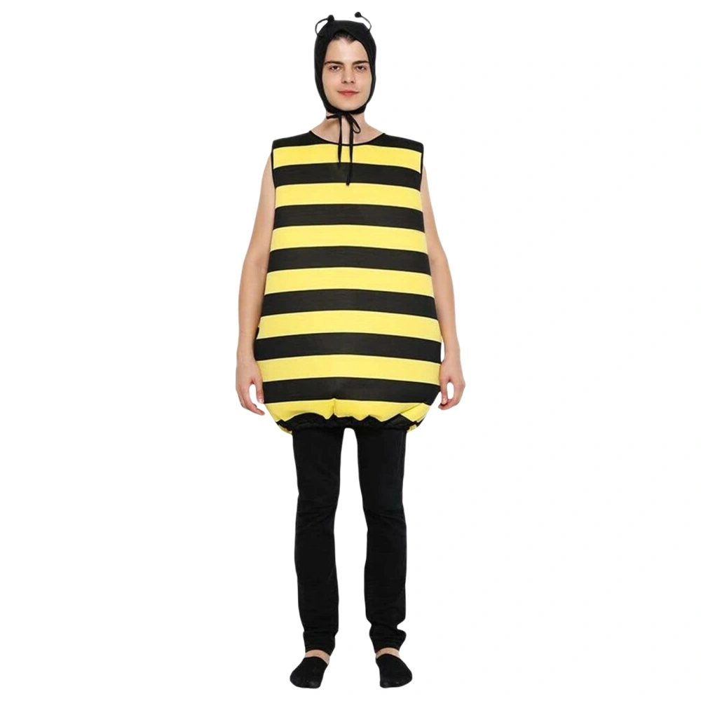 Halloween Bee Costume, Striped Cosplay Costume with Hat for Family