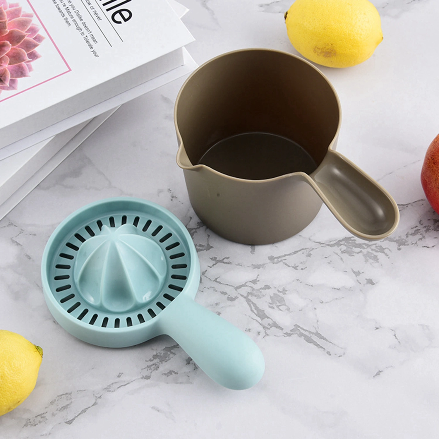 Manual Juicer 2-in-1 Lemon Squeezer with Handle Citrus Press 