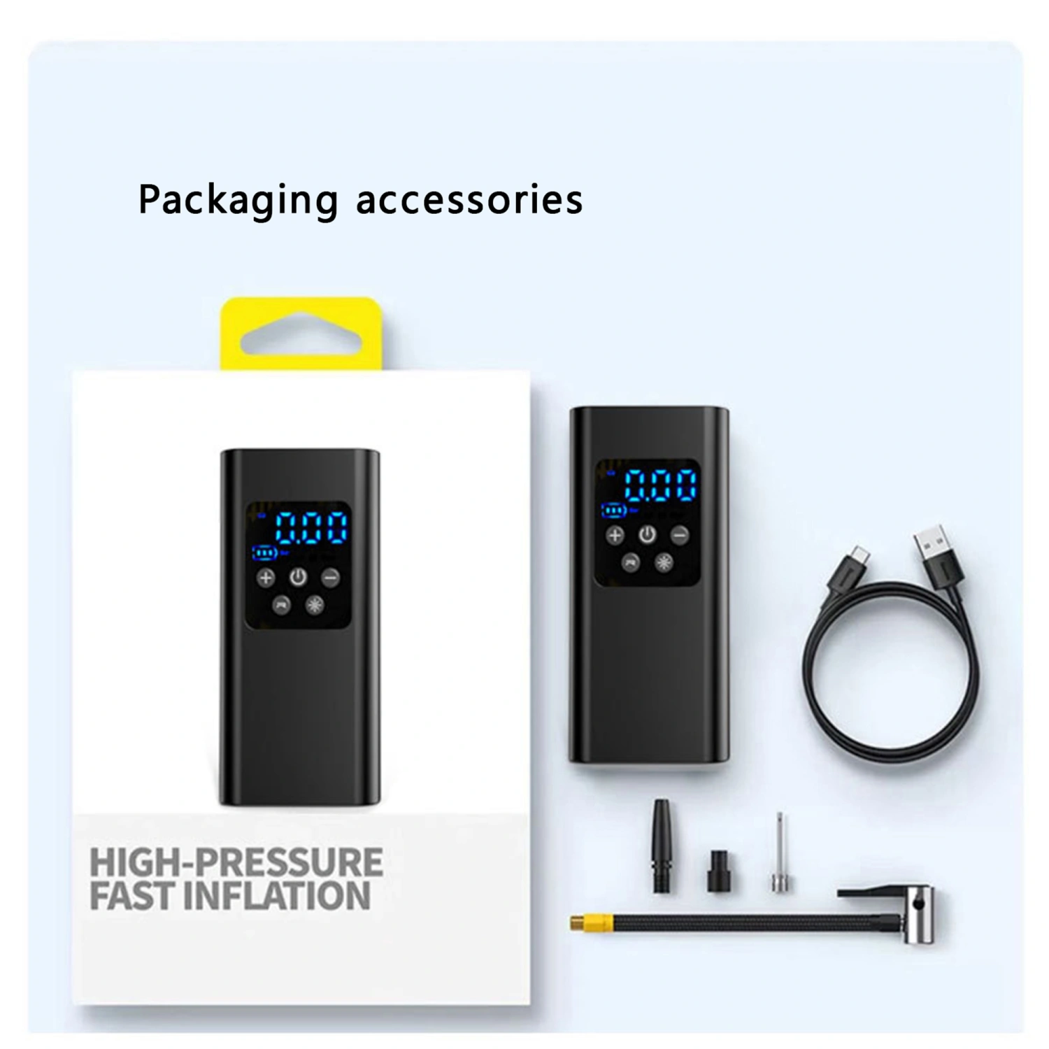 Tire Inflator Portable Air Compressor, Faster Portable Air Pump