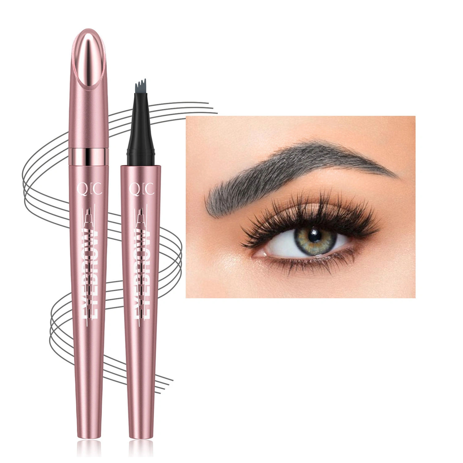4 Tip Brow Pencil Waterproof Smudge-Proof Natural Looking Brows Pen