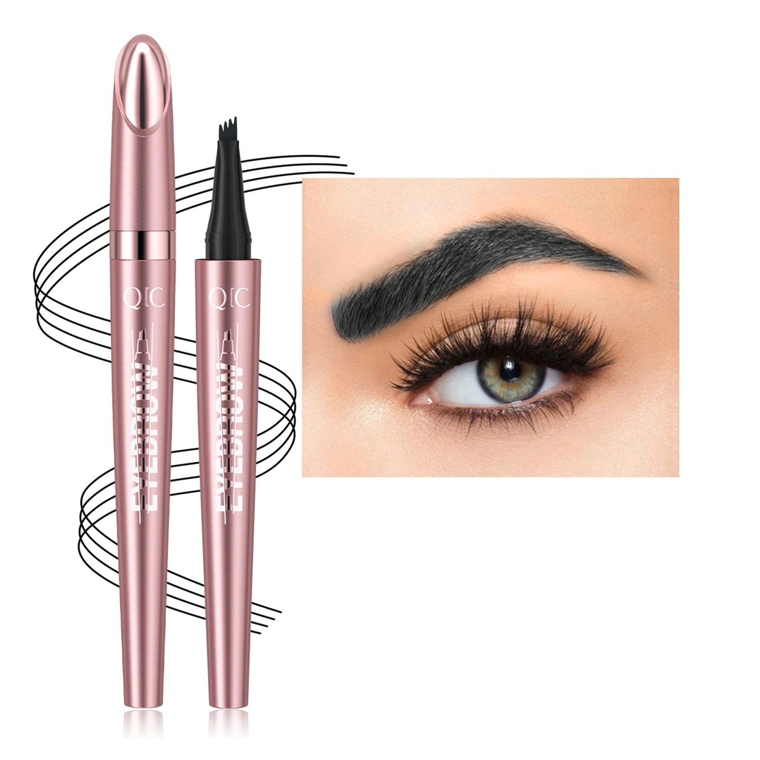 4 Tip Brow Pencil Waterproof Smudge-Proof Natural Looking Brows Pen