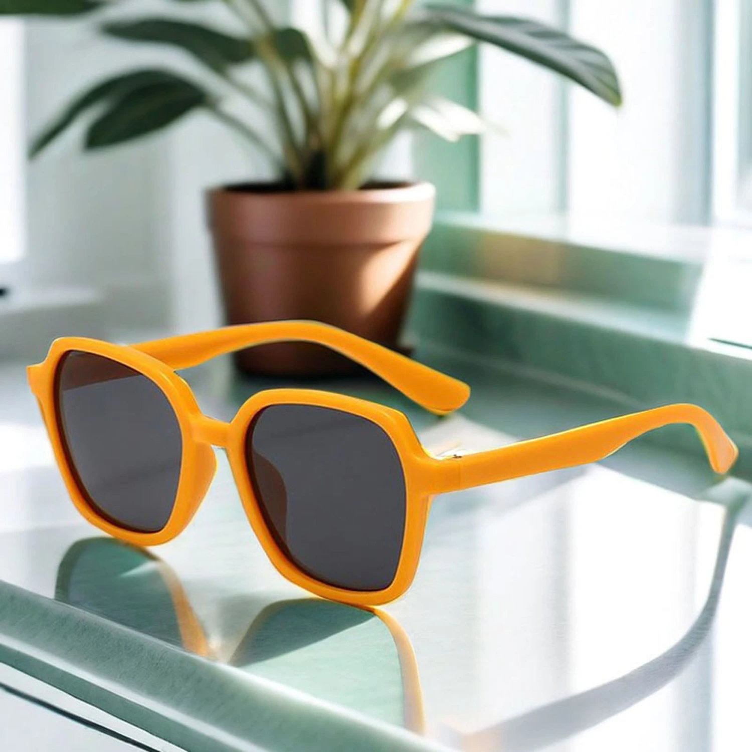Children's Sunglasses Girls Boys Candy Color Square Frame Glasses