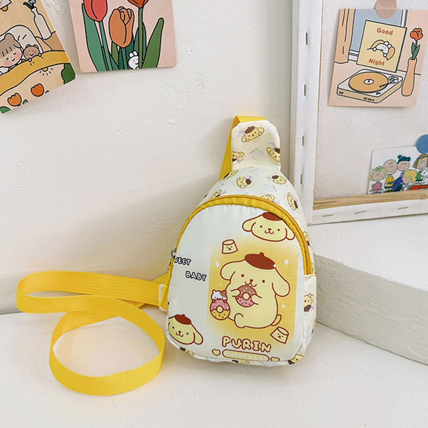 Kids Chest Bag Cartoon Print Crossbody Shoulder Bag Fanny Pack