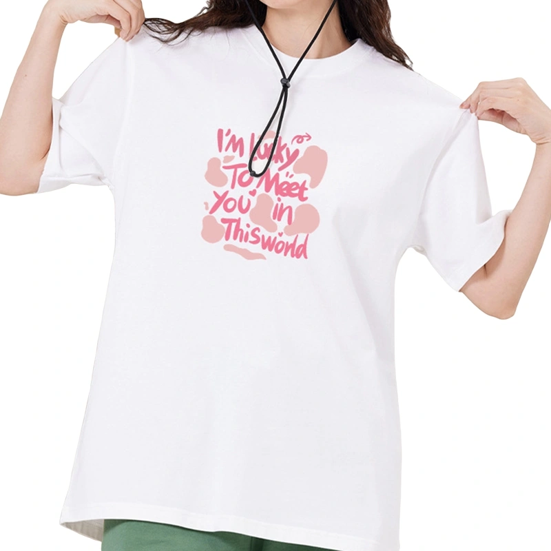 Men Women T-shirt, Short Sleeve Letters Printed Summer Casual Tops