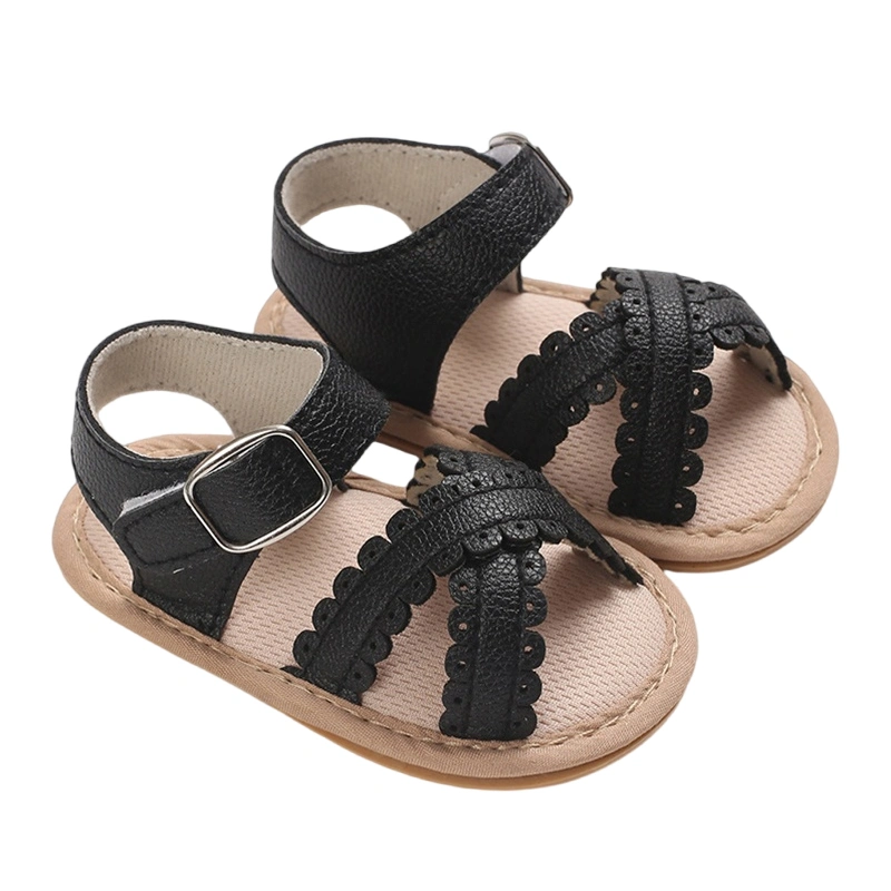 Baby Girl Sandals Cross Open Toe Princess Shoes Non-Slip Sandals