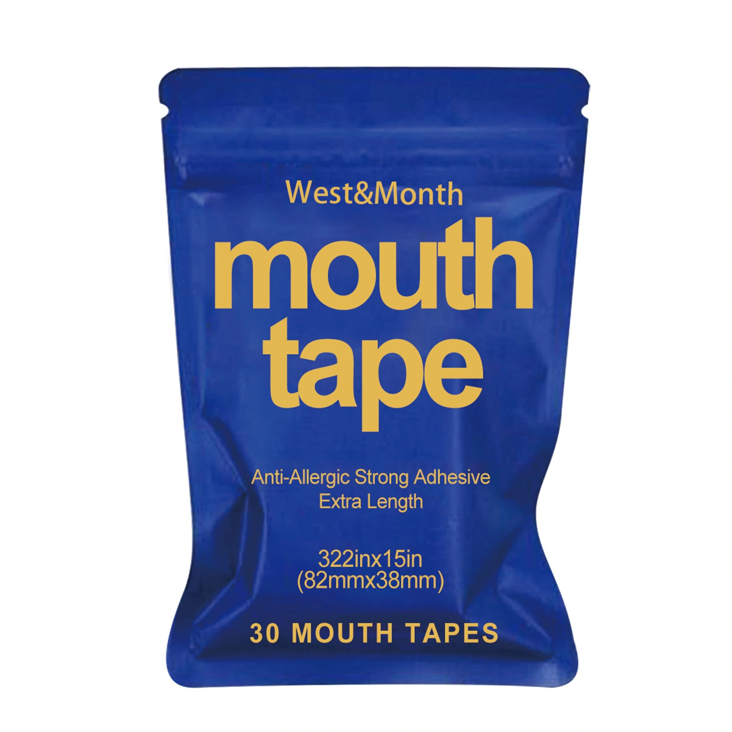 30 Pcs Mouth Tape for Sleeping, Hypoallergenic Adhesive Snoring Tape