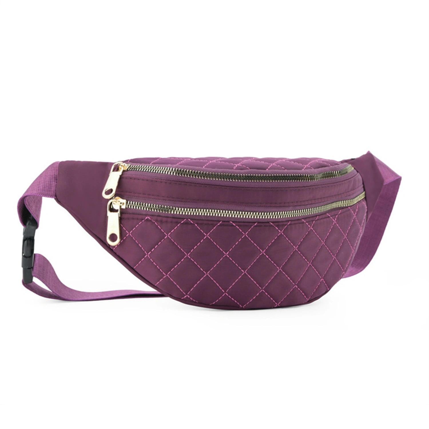 Women Men Waist Bag, Adjustable Plaid Outdoor Crossbody Fanny Pack