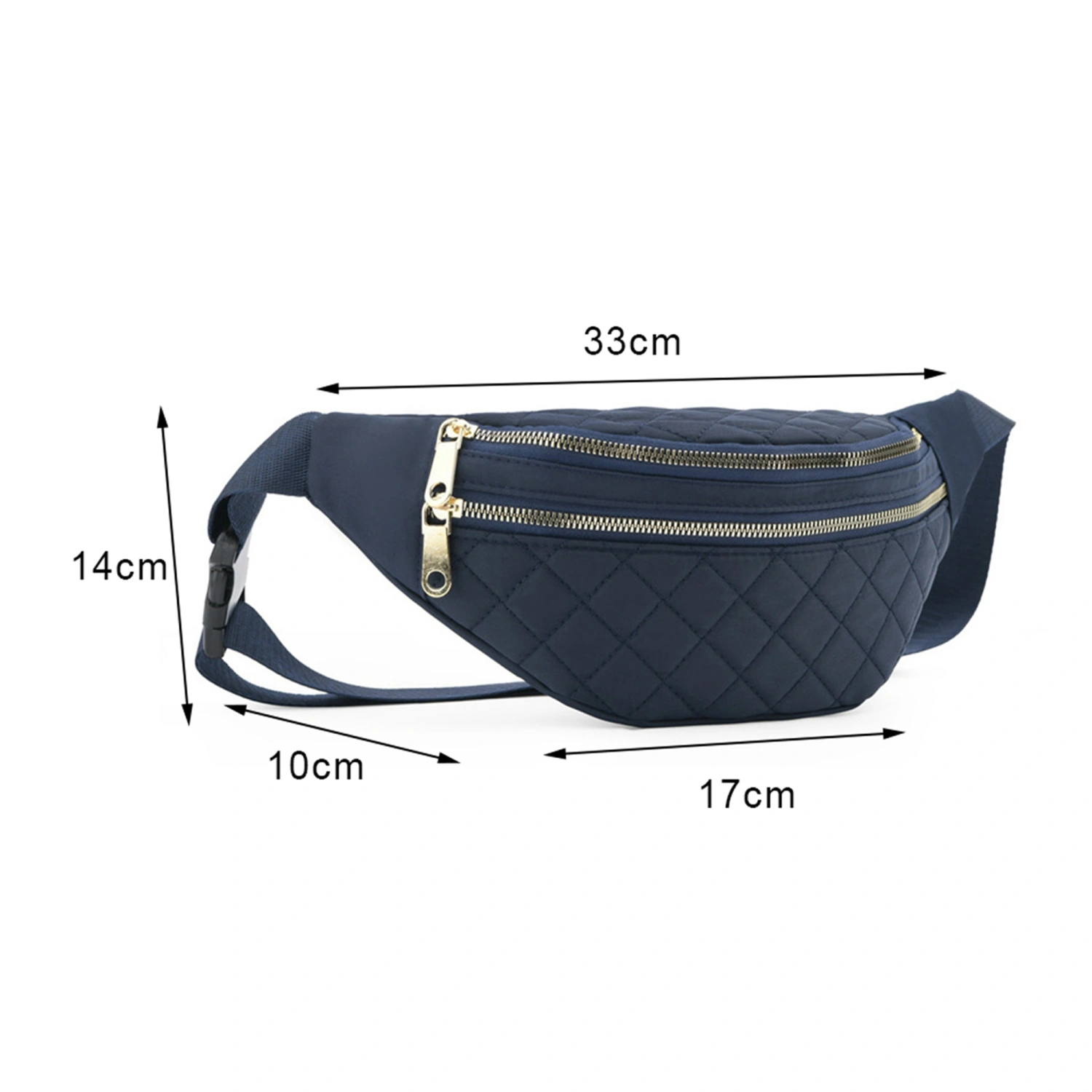 Women Men Waist Bag, Adjustable Plaid Outdoor Crossbody Fanny Pack