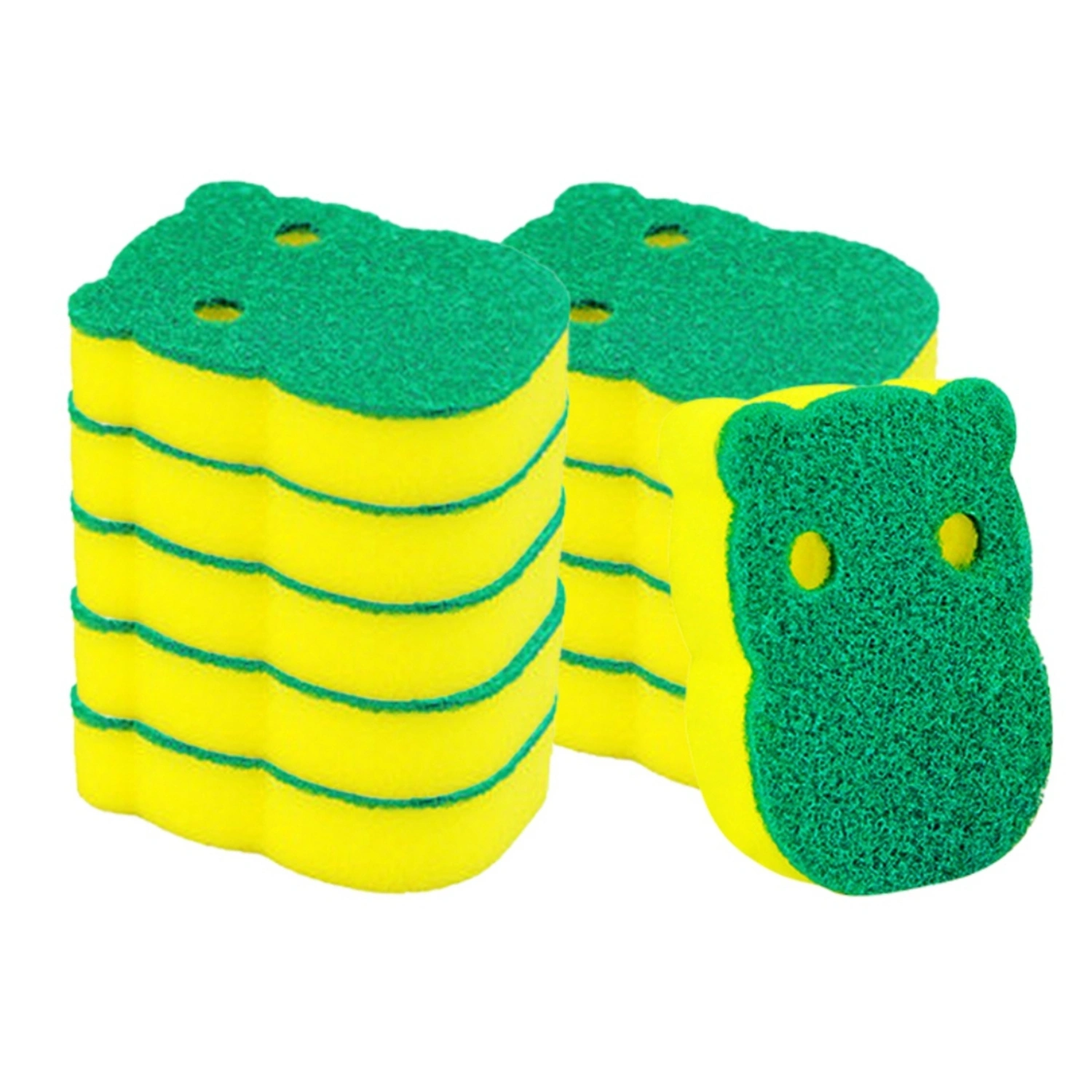 10 Pcs Scrub Sponges Double Sided Non-Scratch Dish Sponges for Kitchen