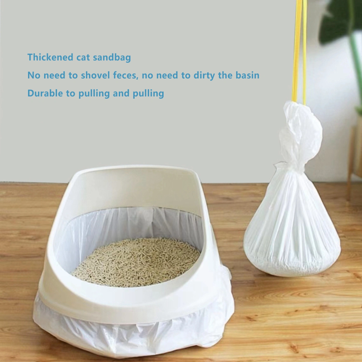 Cat Pan Liners Cat Litter Box Trash Bags Drawstring Litter Trash Bags 