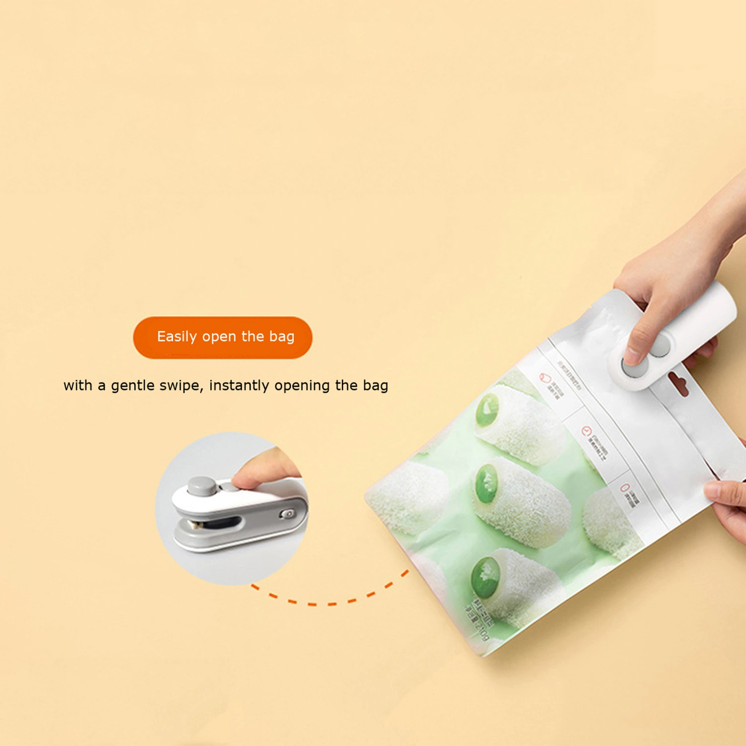 Handheld Bags Sealer 2 in 1 Sealer and Cutter Rechargeable Resealer