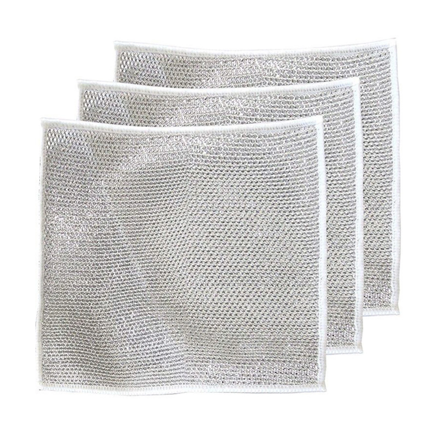 Multipurpose Wire Dishwashing Rags for Wet Dry, Non-Scratch Wire Cloth