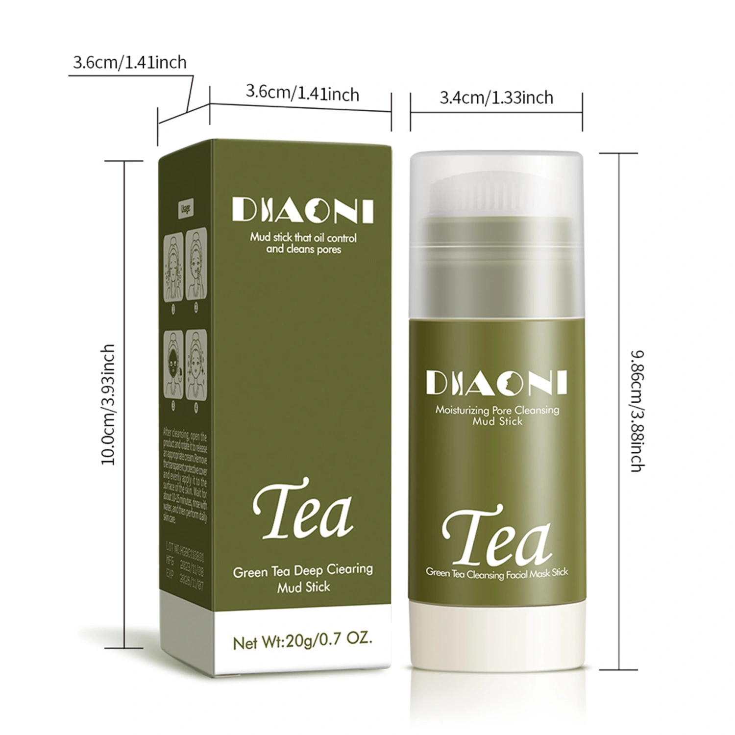 Face Mask Stick, Peach Green Tea Blackhead Remover Skin Care Product