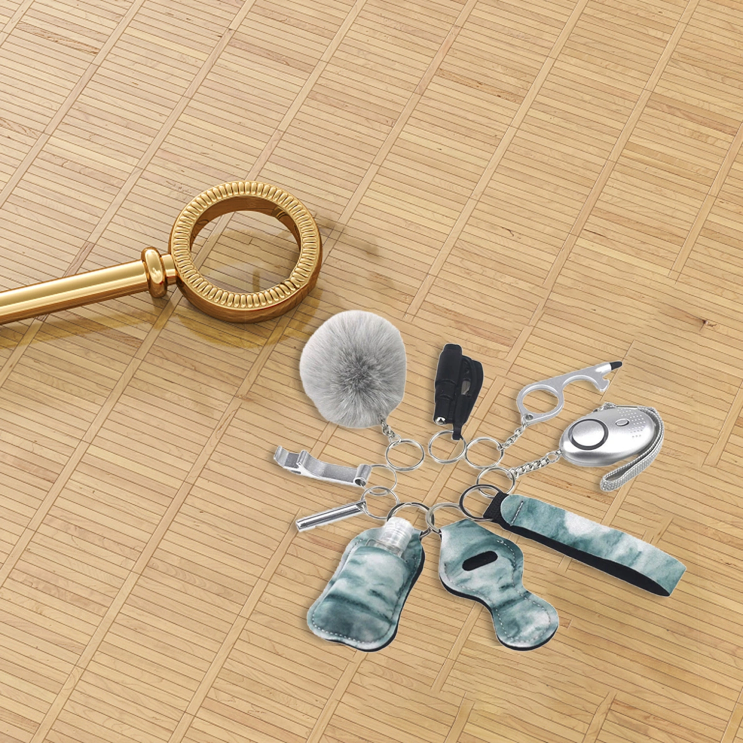 Safety Keychain Set for Women 10 Pieces Protection Keychain Kit