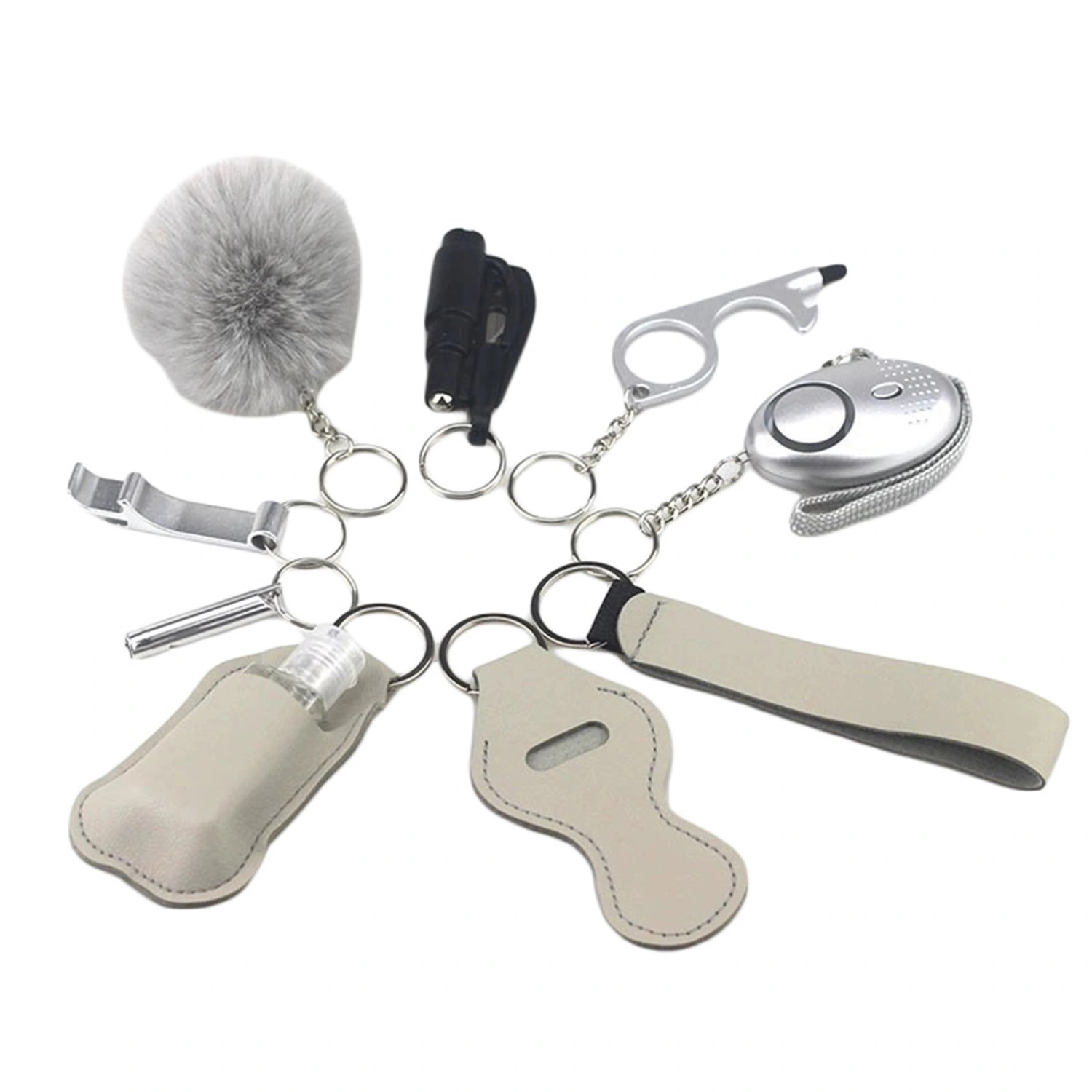 Safety Keychain Set for Women 10 Pieces Protection Keychain Kit