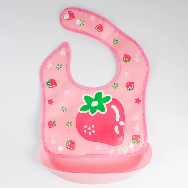 Baby Waterproof Bibs Cute Cartoon Animal Print Adjustable Apron