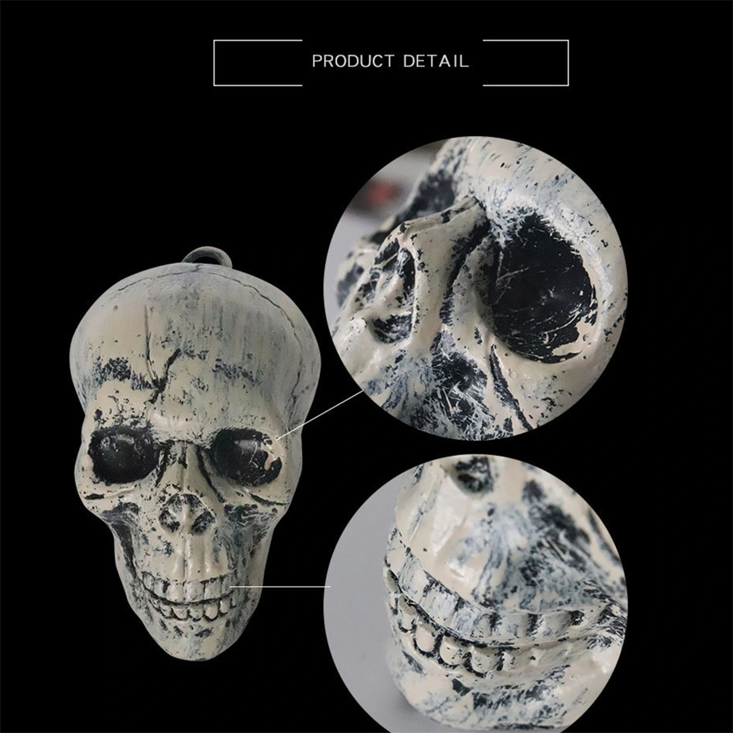 6pcs Halloween Skull, Scary Desktop Hanging Ornament Party Favor Gift
