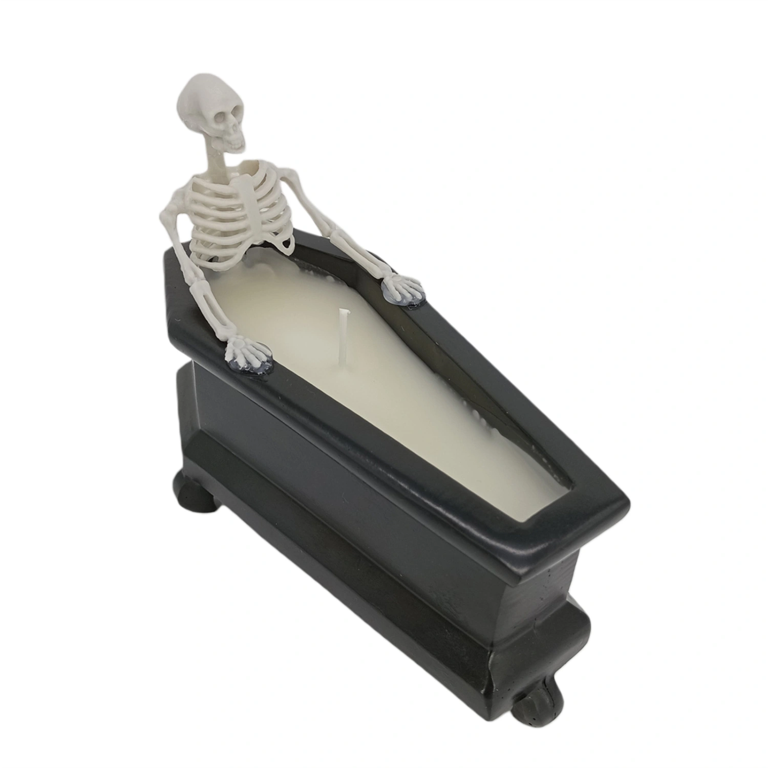 Bathing Skeleton Candle, Gothic Halloween Desktop Decor Gift