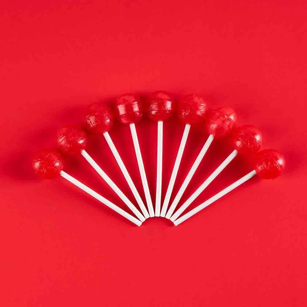Dum Dums Lollipops - Bulk Candy Bag with Lollipops Individually Wrapped, Single Flavor Gourmet Suckers - 50 Count - Cherry
