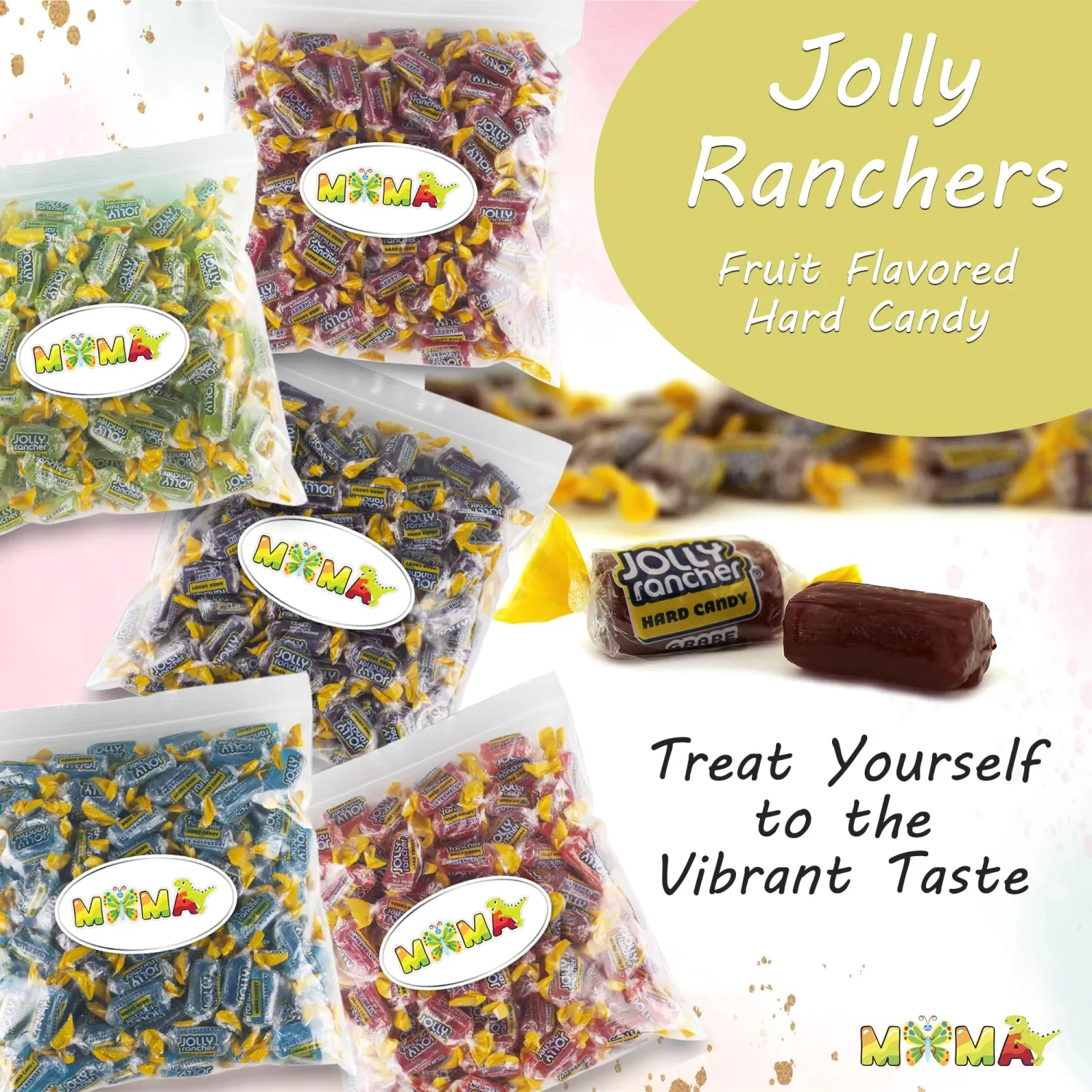 J0lly Ranchrs Hard Candy Blue Raspberry - 1.5 lb Fruit Flavored Made with Real Juice for Easter Candy - Gluten Free Hard Treats Individually Wrapped Bag