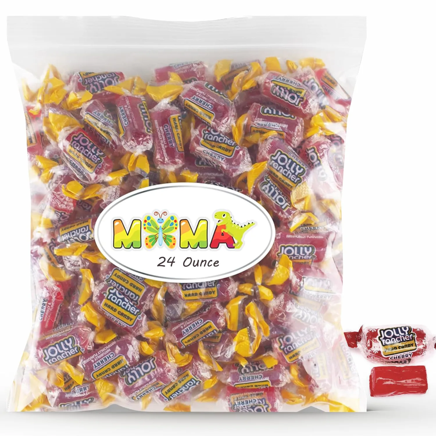 J0lly Ranchrs Hard Candy Cherry - 1.5 lb Fruit Flavored Made with Real Juice for Easter Candy - Gluten Free Hard Treats Individually Wrapped Bag