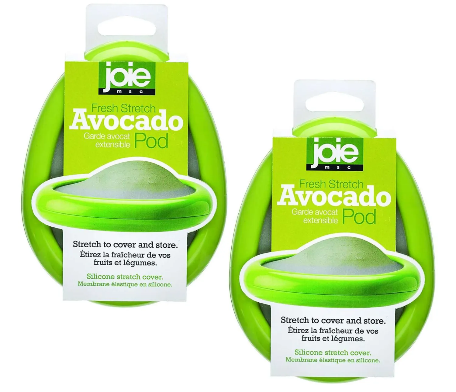 Joie Avocado Stretch Pod, Keep Avocadoes Fresh Longer, Refrigerator Storage, Produce Organization, Green, Pack of 2