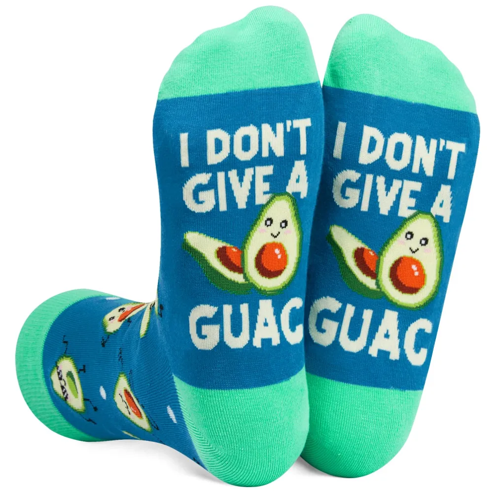 HAPPYPOP Avocado Gifts for Avocado Lovers, 2024 Funny Socks for Women Men, Avocado Socks