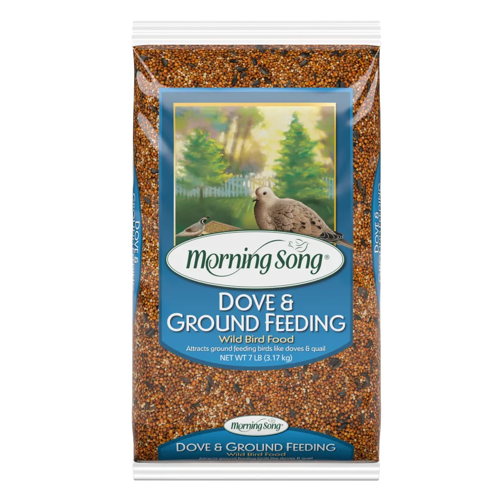 Morning Song Dove & Ground Feeding Wild Bird Food, Quail, Pigeon and Dove Food Seed Mix for Outside Feeders, 7-Pound Bag