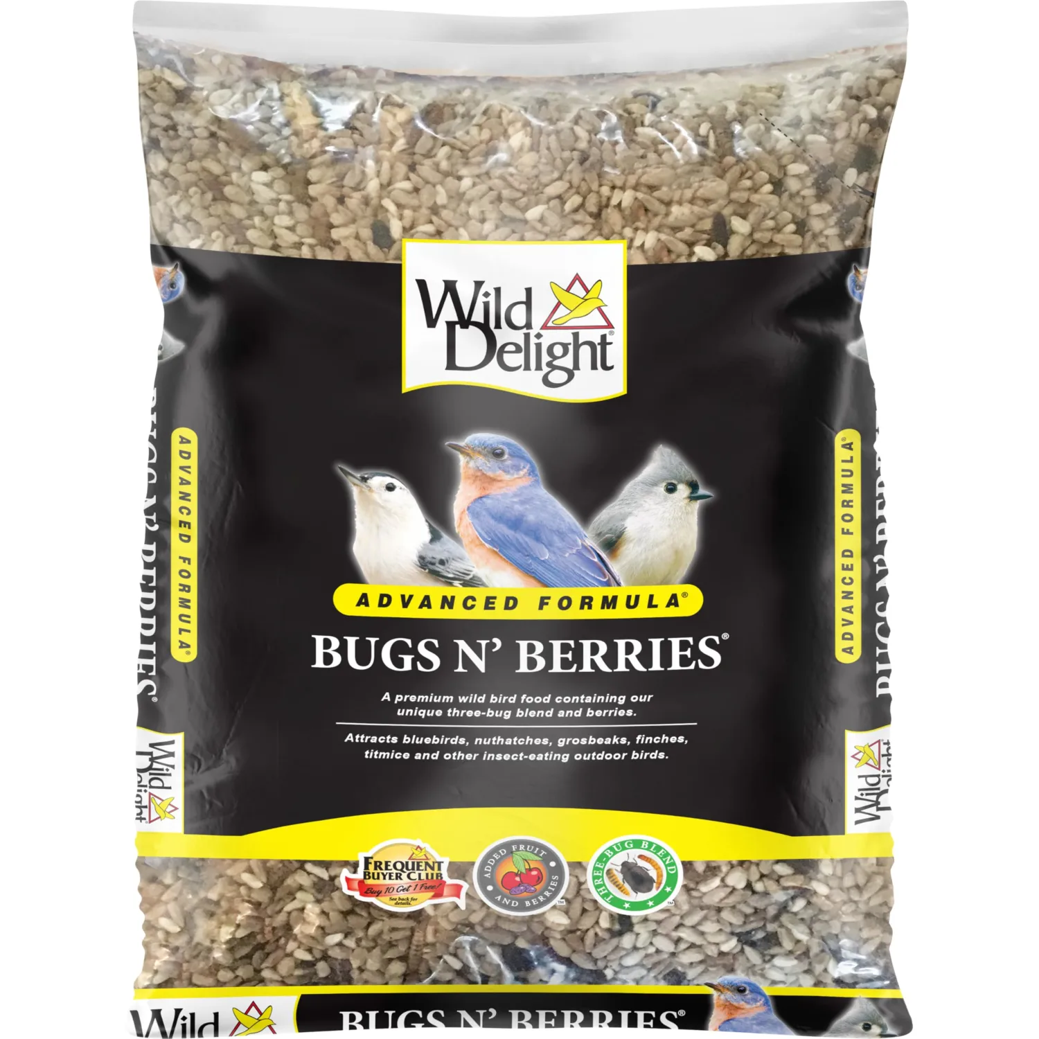 Wild Delight 099127 Bugs N' Berries Wild Bird Food, 4.5 lb
