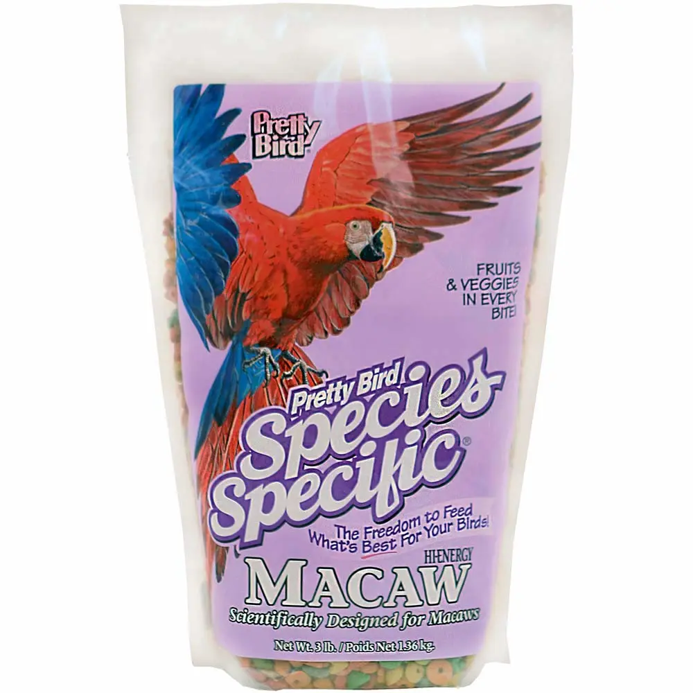 Pretty Bird International Bpb73310 Species Specific Hi-Energy Special Macaw Food For Birds, 3-Pound