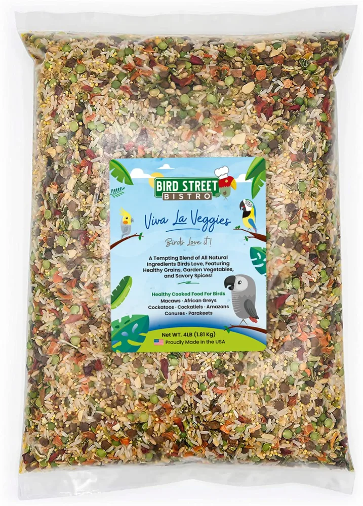 Parrot Food - Parakeet Food - Cockatiel Food - Bird Food - Cooks in 3-15 min with Natural & Organic Grains - Legumes - Non-GMO Fruits, Vegetables, & Health Orientated Spices