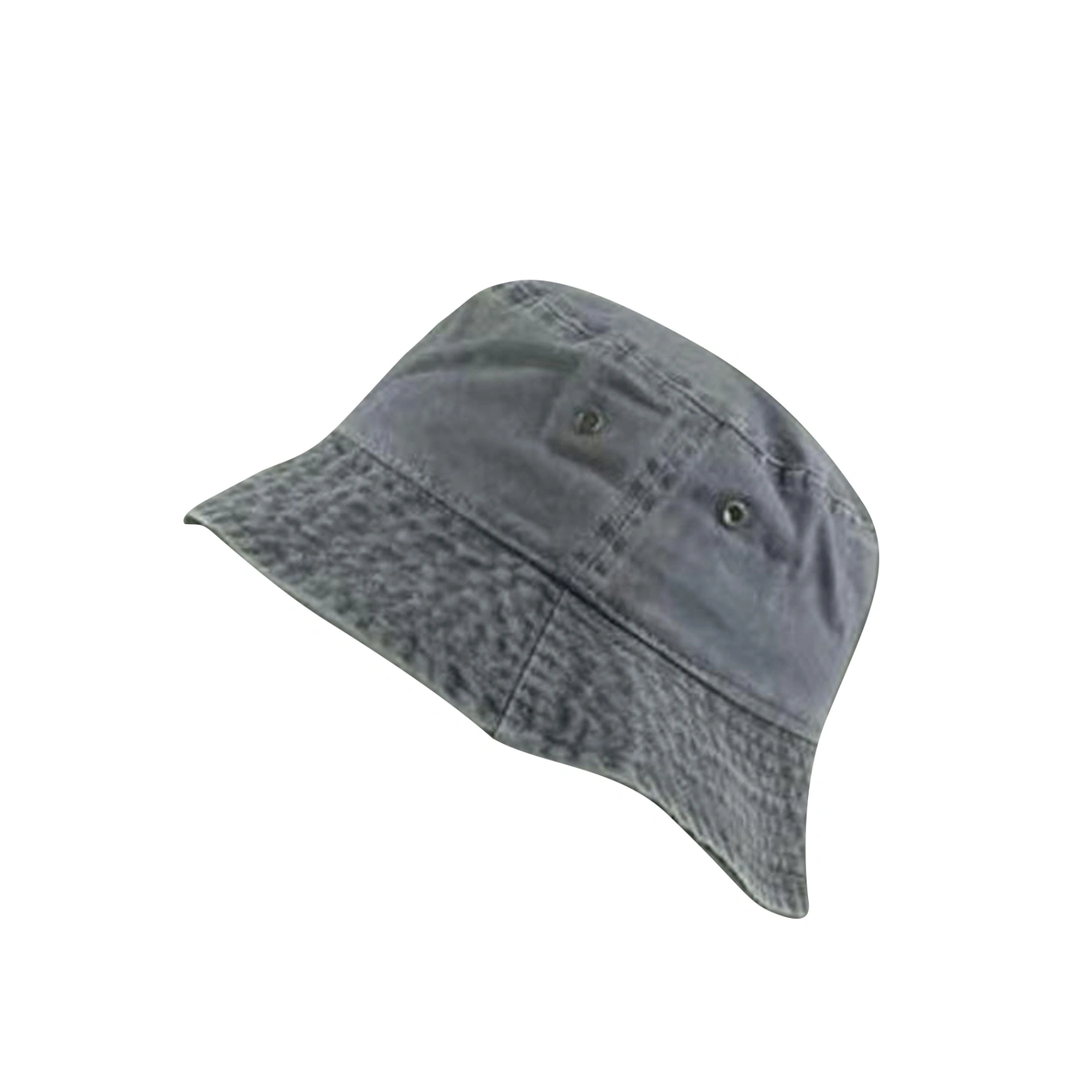Women Men Denim Bucket Hat Solid Color Wide Brim Outdoor Basin Hats