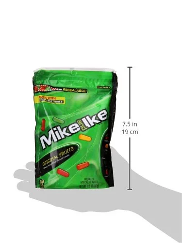 Mike & Ike Assorted Fruit Original Chew Candies, 10 oz